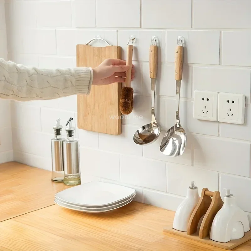 30 Uds gancho adhesivo para colgar ganchos adhesivos fuertes colgador de almacenamiento de llaves para cocina baño puerta pared ganchos de pared multifunción