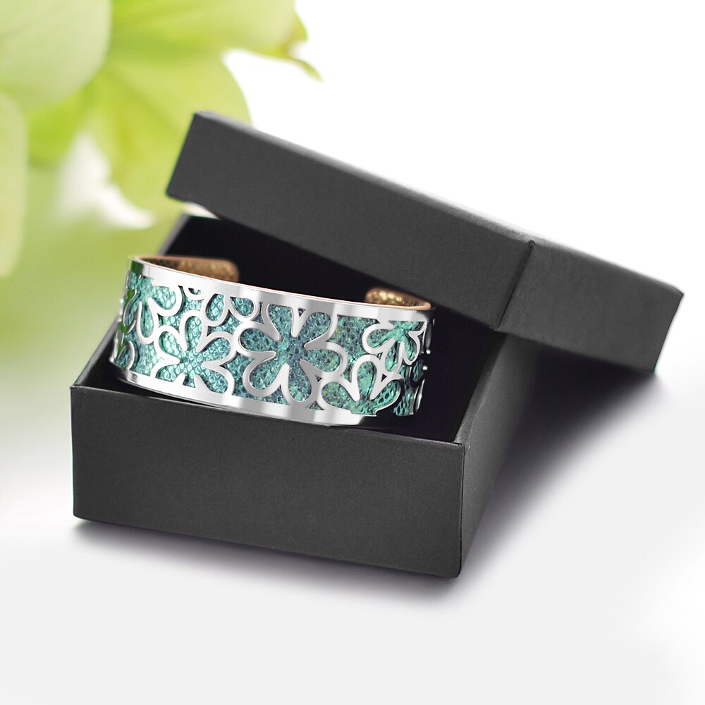 Brazalete de botón magnético intercambiable para mujer, pulsera de cuero de PU, pulseras de joyería india de Georgettes, brazaletes de amor para mujer