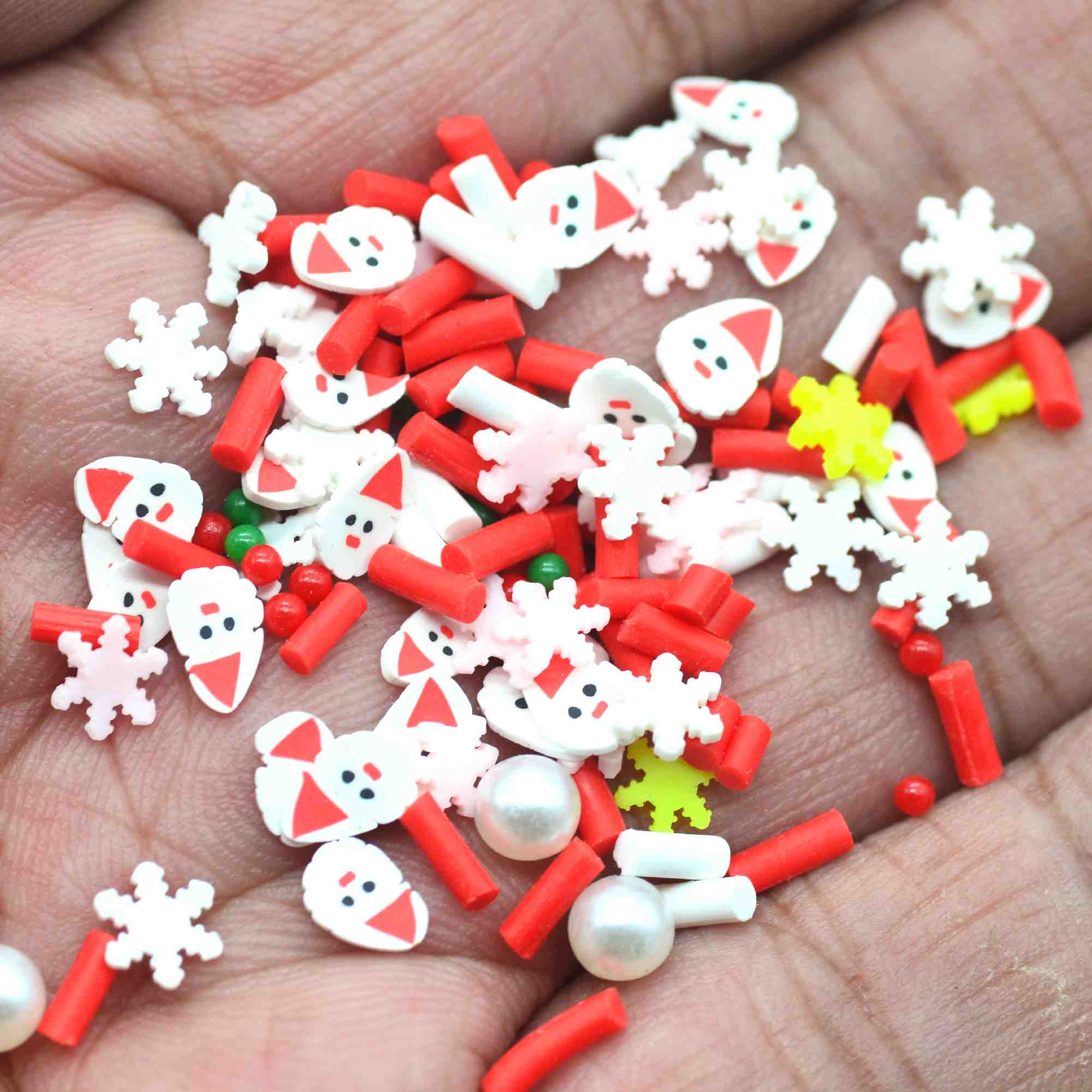 Polymer Clay Christmas Party Decoration Sprinkles-Christmas Arts Crafting Supplies-Soft Clay Nail Embellishments