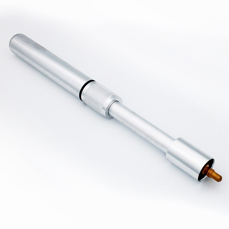 Zilveren telescopische aluminium biljartkeu verlengstuk 33cm biljartaccessoires verlengstuk voor