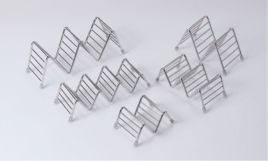 Largest supplier Taco Holder Stainless Steel Taco Stand Mexican Food Rack Shells 1-4 Slots