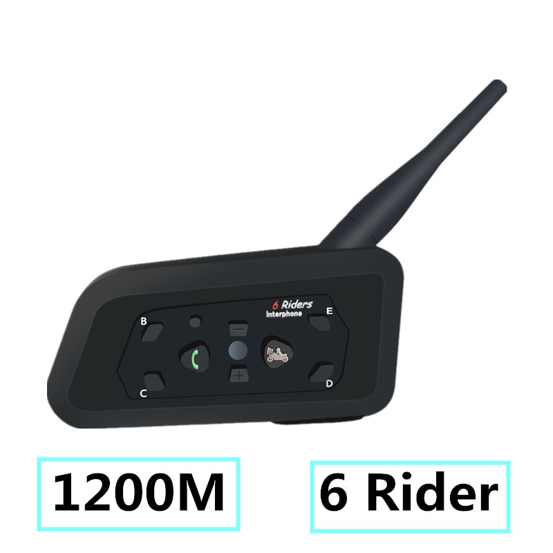 Samtaleanlæg bluetooth motorcykel kommunikator hjelm headset intercom til 6 ryttere motorcykel samtaleanlæg motorcykler headset