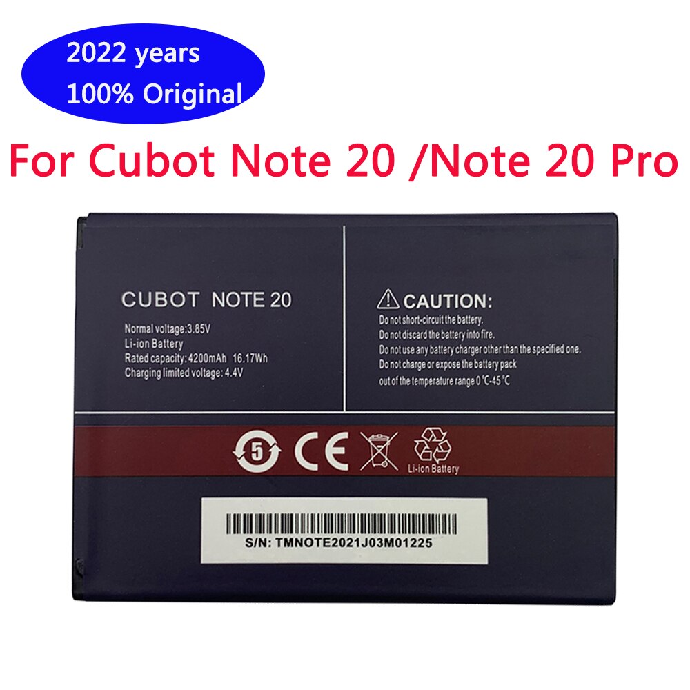 2022 years 100% Orginal 4200mAh Battery For Cubot Note 20 /Note 20 Pro Mobile Phone Replacement Batteries