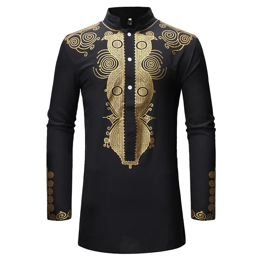 Conjunto de pantalones y camisa de manga larga para hombre, ropa de calle con estampado 3D de estilo africano, Hip-Hop, Dashiki