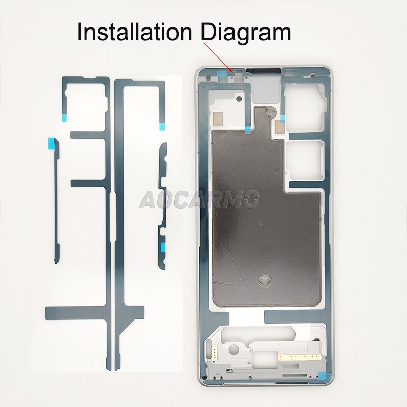 Aocarmo Voor Lcd-scherm Adhesive Back Cover Rear Behuizing Deur Sticker Lijm Tape Voor Sony Xperia 1 Ii X1ii MARK2