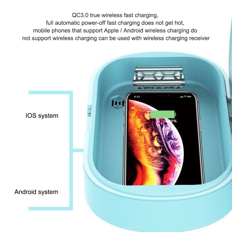Smartphone Sanitizer UV Light Cell Phone Sterilizer USB Charging for Phone Smart Phone Cleaner Aromatherapy Function Sterilizer