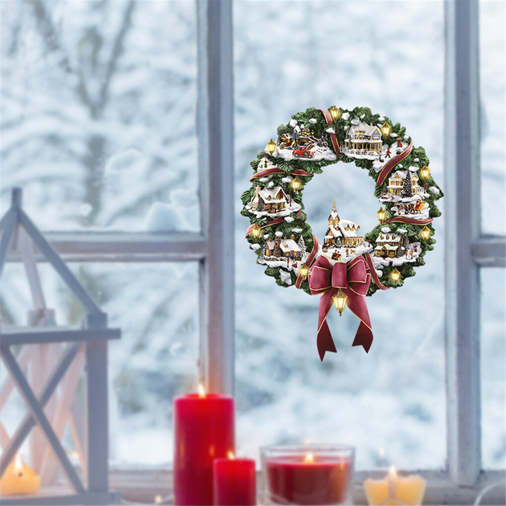Christmas Window Sticker PVC Waterproof Wallpaper Decorative Santa Claus Sticker Home Shop Office Christmas Decoration stickers