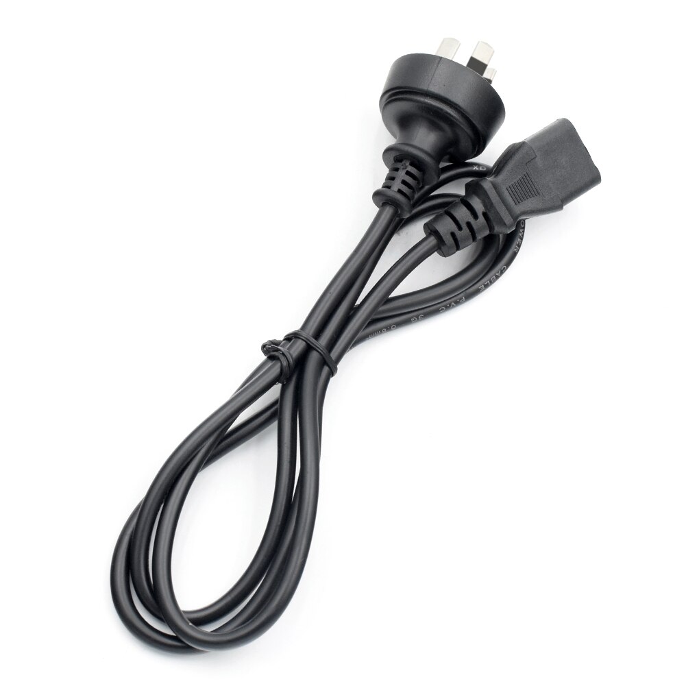 US EU UK AU 3 Prong Flat 2 Pin Plug Ac Power Cord Cable Power Cord Adapter Cable Supply For Desktop Computer Laptop Monitor