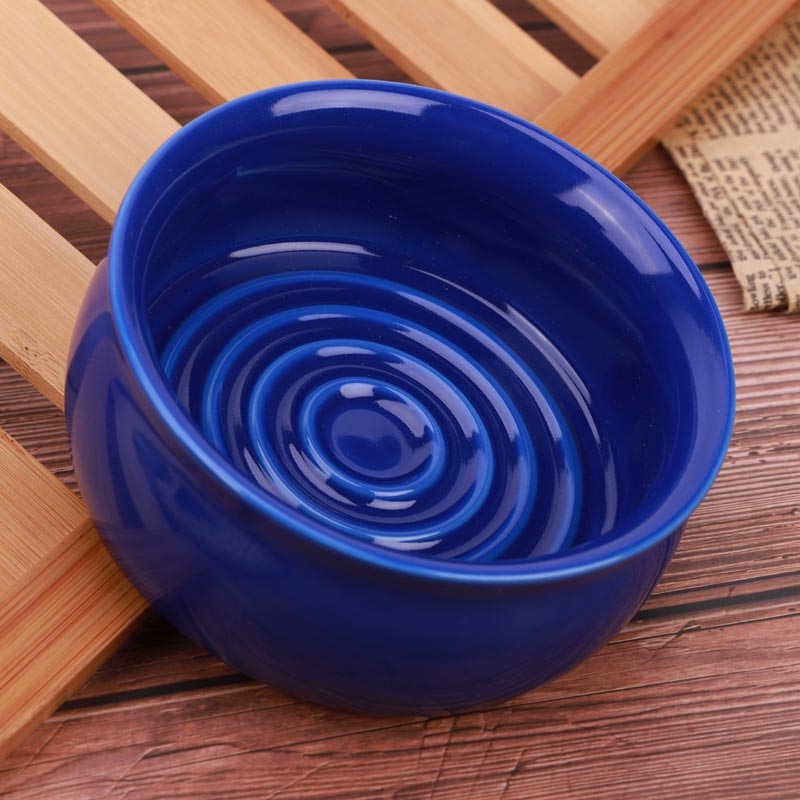 Yaqi colore Blu di Ceramica Ciotola Da Barba per Gli Uomini Pennello Da Barba