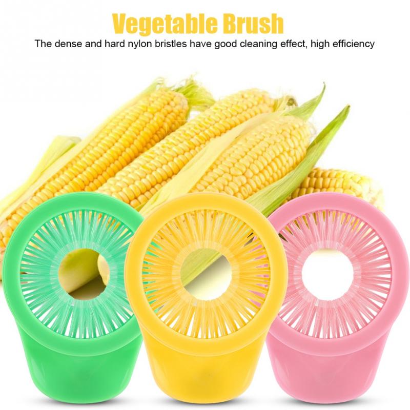 Kitchen Gadgets Vegetable Brush Portable Corn Stigma Remover Carrot Cucumber Yam Cleaner Vegatables Brush