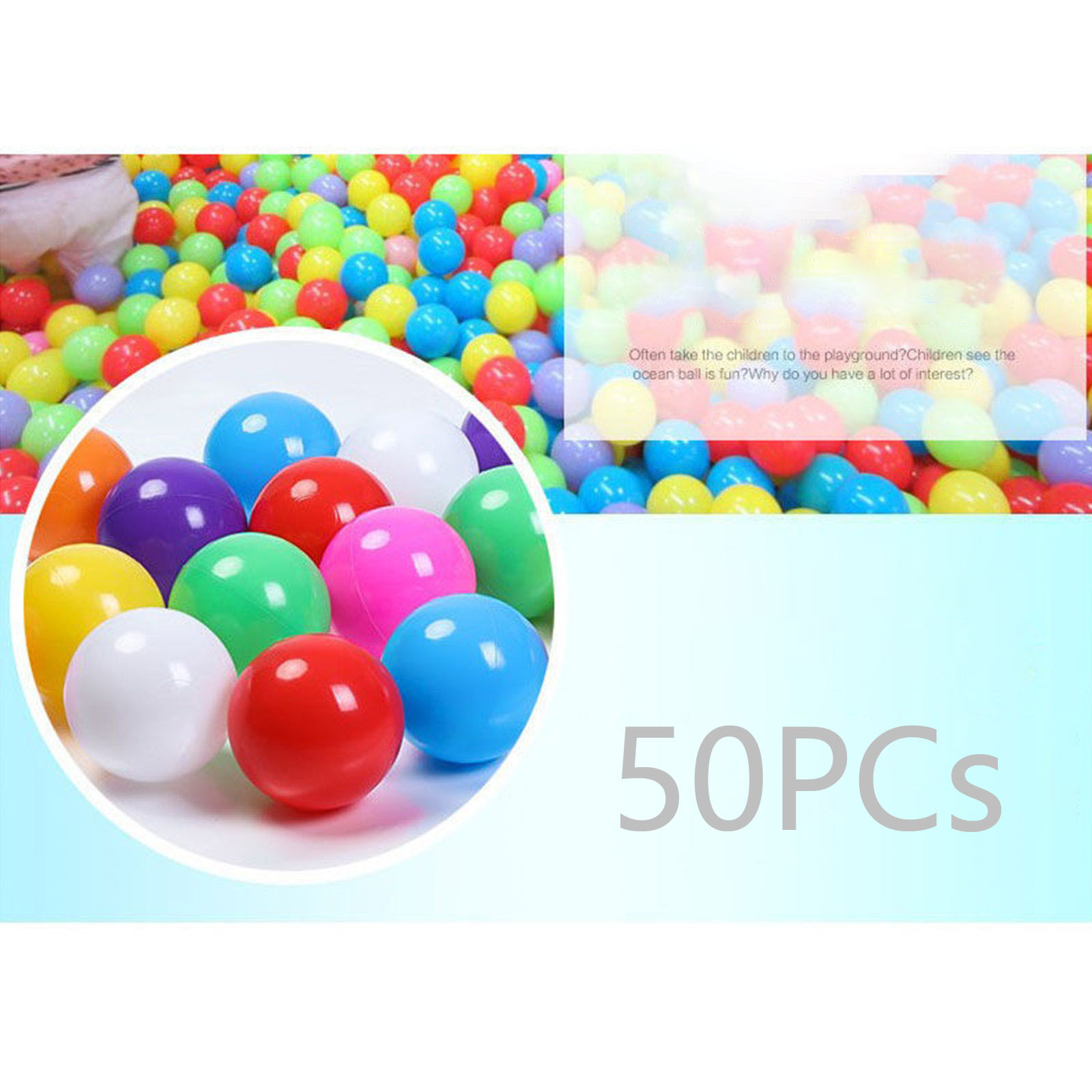 Fausse boule colorée pour enfants, balle en plastique souple, piscine IkWater Ocean Wave, jouets d'extérieur pour enfants, bébé, 50 pièces, 100 pièces: Kaki