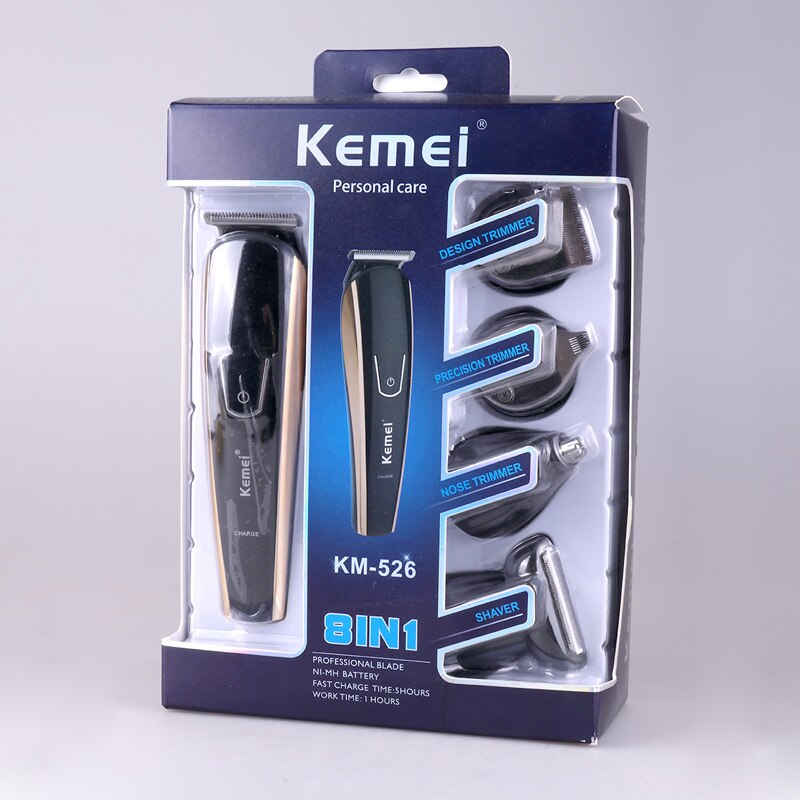 Kemei Draadloze Tondeuse Elektrische Tondeuse Professionele Scheerapparaat Baard Trimmer Scheren Machine: with box