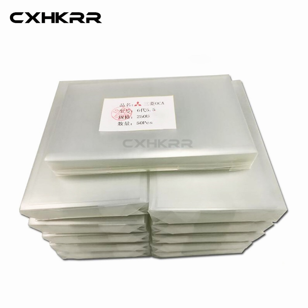 50pcs/lot 250um 4.7 5 5.2 5.5 5.7 6 6.3 6.4 6.8 7 7.9 9.7 12.9 inch OCA Optical Clear Adhesive Glue Phone Tablet Glass Lens Film