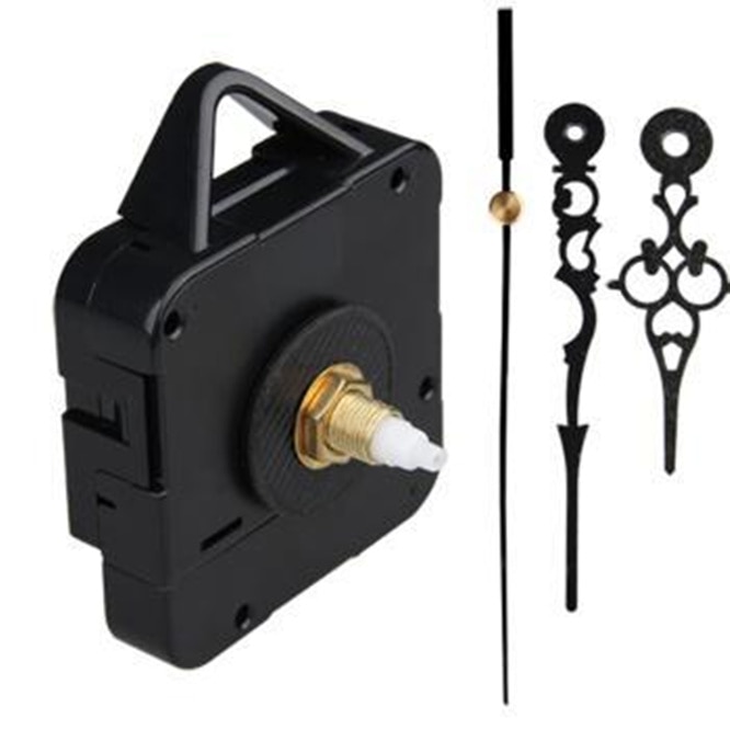 DIY Quartzen Klokmechanisme – Vervangingsset Met Wijzers En Accessoires – Zwarte Afwerking – Voor Horlogemakers En Hobbyisten (1,5V AA-batterij)
