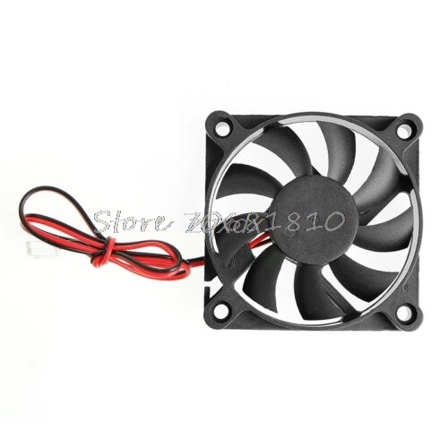 DC 12V 2-Pin 60x60x10mm PC Computer CPU System Sleeve-Bearing Cooling Fan 6010 Whosale
