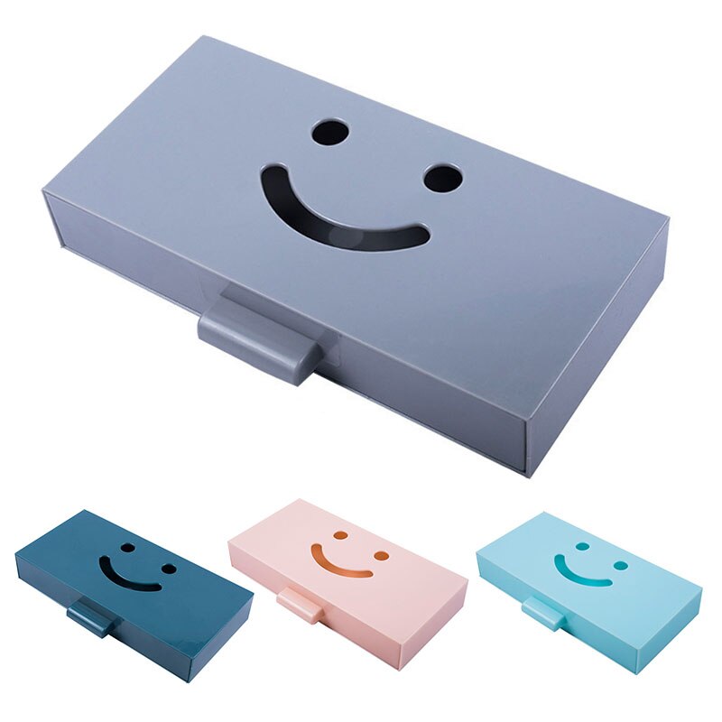 FAST SHIP！Wall-mounted Drawer Storage Box Home Punch-free Makeup Brush Finishing Box Office Stationery Storage Box 21*10*3.4cm