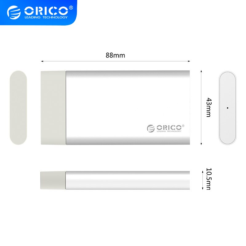 Orico Msg All-Aluminium UBS3.0 In-Line Msata Harde Schijf Doos Laptop Solid State Ssd Mini Draagbare Externe doos