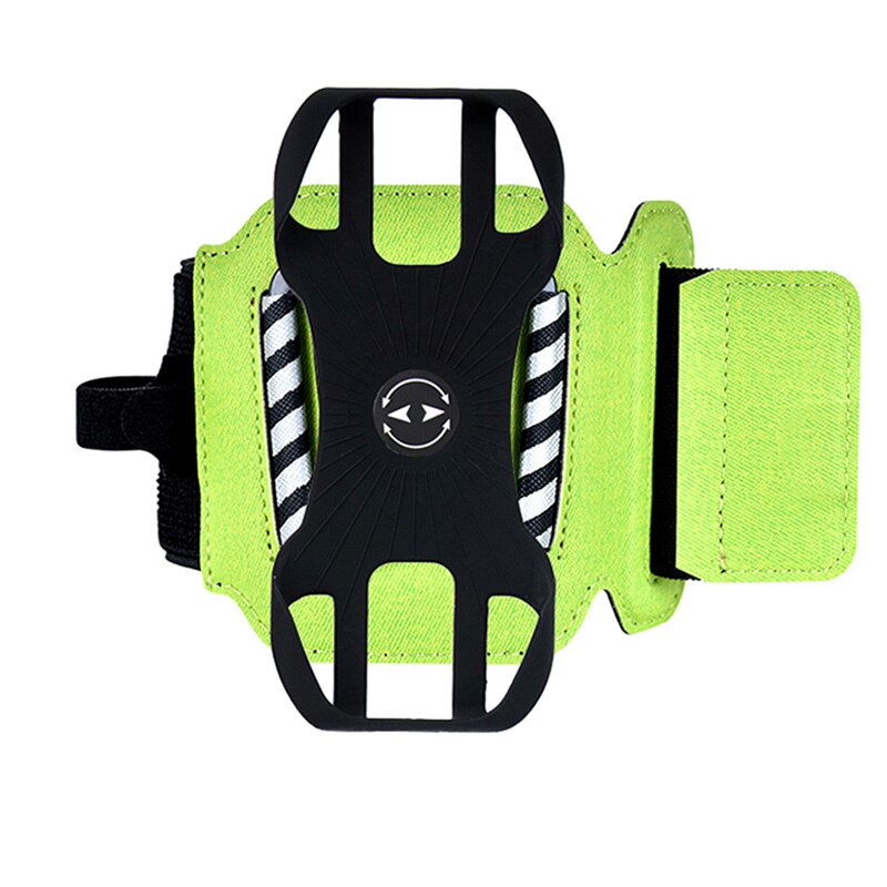 Soporte para teléfono de pulsera de 360 °, funda para brazalete deportivo de 4 a 8,5 pulgadas, para ciclismo, gimnasio, Samsung, iPhone y Huawei: Verde