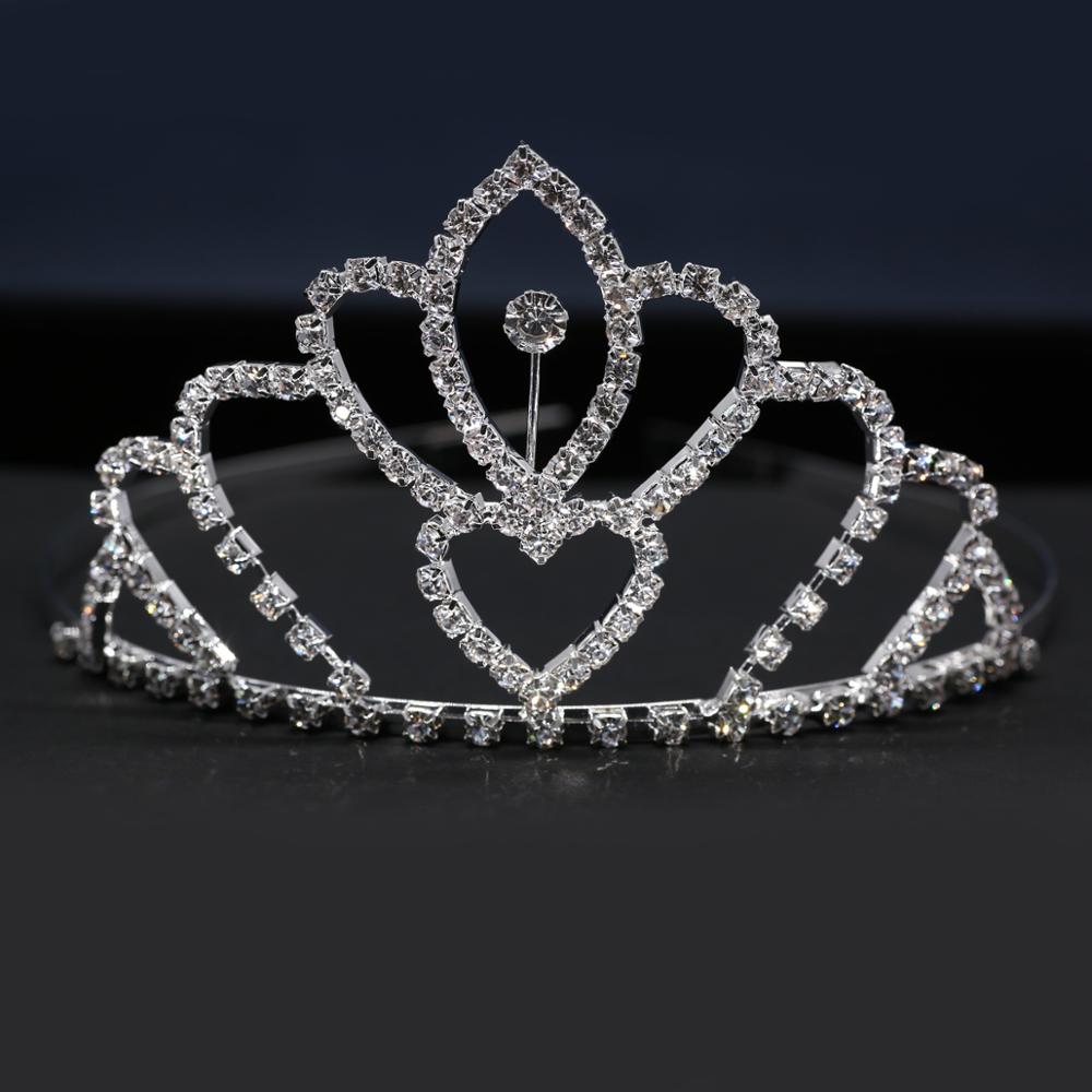 Charmante mariée couronne bandeau diadèmes de mariée argent cristal coiffure fête cérémonie broche couronne cheveux accessoires avec peigne HG05: HG6