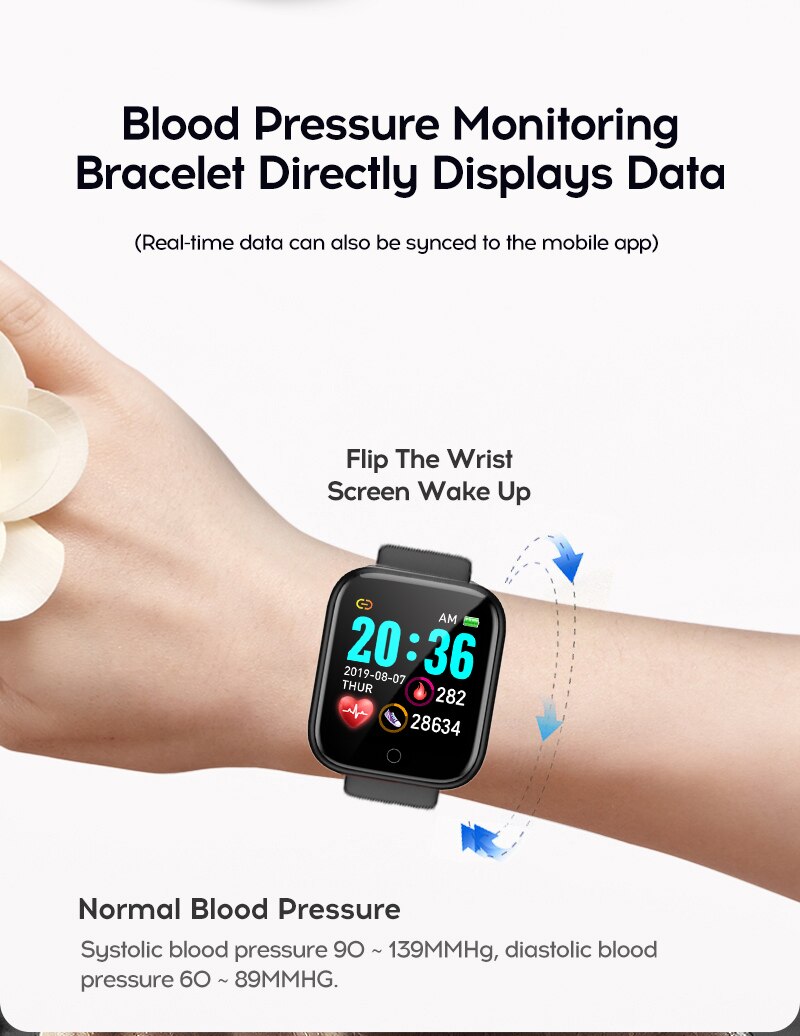 Y68 bluetooth kvinder sport smartwatch mænd vandtæt smart ur pulsmåler smart android relogio fitness tracker