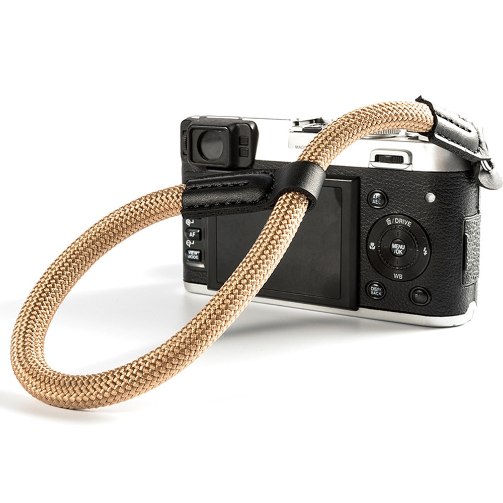 Håndledsrem til digitalkamera kamera tilbehør håndlavet nylon digitalt kamera håndledsrem greb flettet justerbar 18 cm til 25cm: Gylden