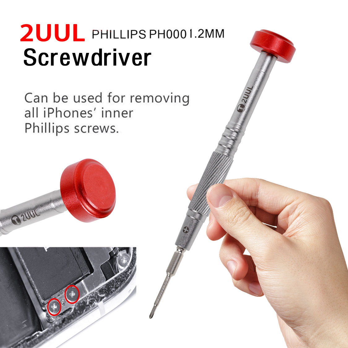 2UUL Precise Screwdriver Repair Bolt Driver For IPHONE Android Mobile Phone Clocks Watches LCD Screen Dismantling Tool: Gold