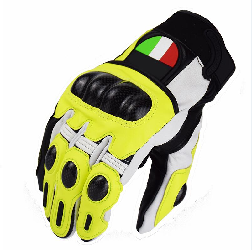 Guantes de cuero para motocicleta, guantes de cuero de dedo completo para hombre y mujer, guantes de Motocross, guantes de protección para Moto