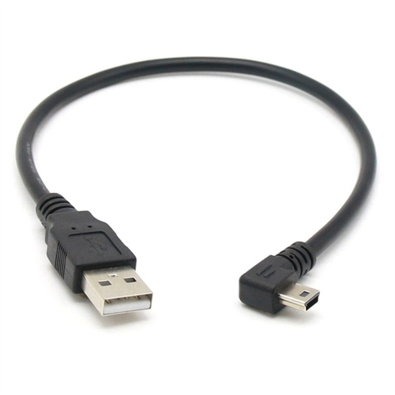 Mini Usb Up Down Links Haaks 90 Graden Usb 2.0 Naar Mini Usb 5pin Kabel Voor Camera MP4 Tablet 0.25M 0.5M 1.5M