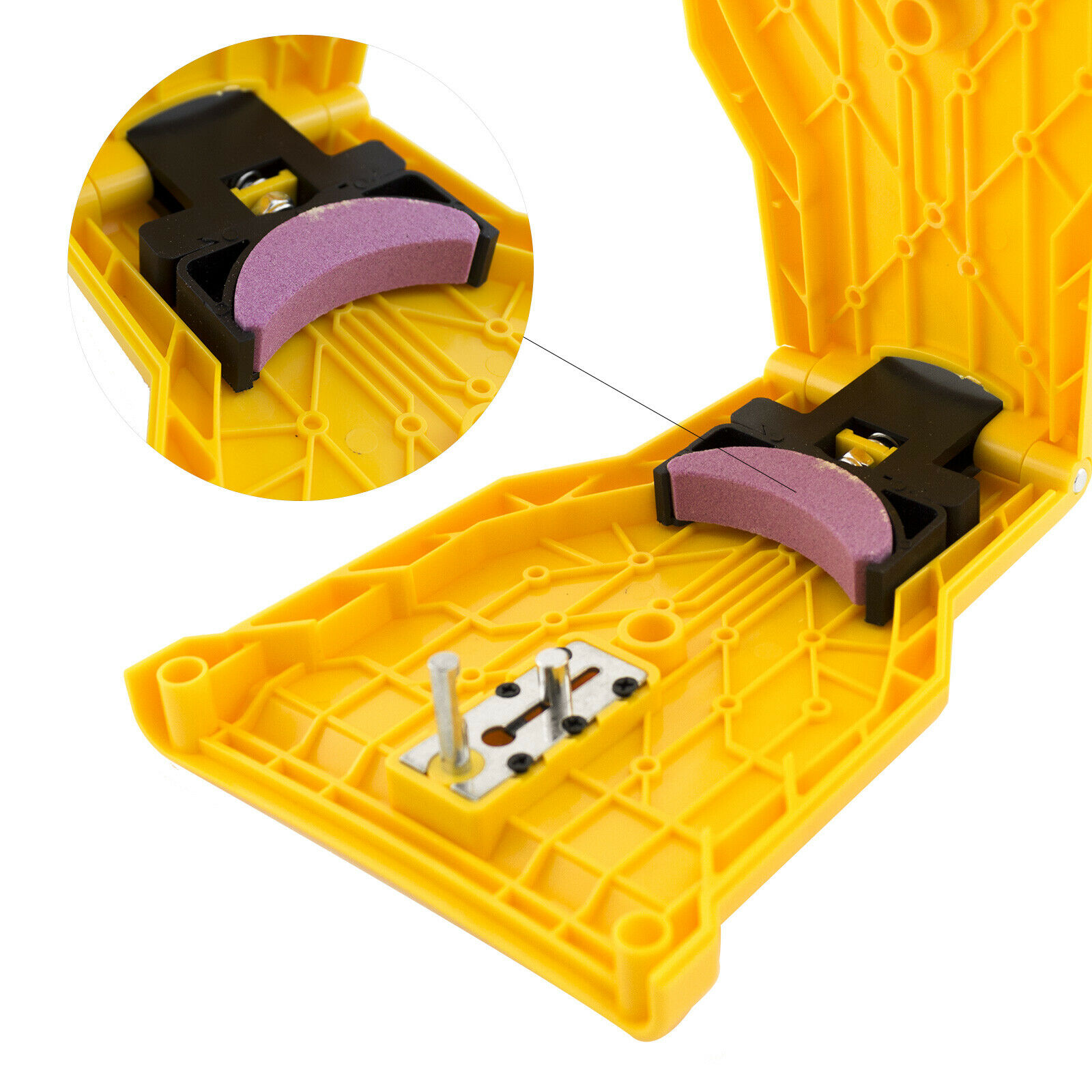 Affûteur de dents de scie à chaîne, 3 pièces, pierre à meuler, électrique, affûteur de chaîne, outils pour le travail du bois