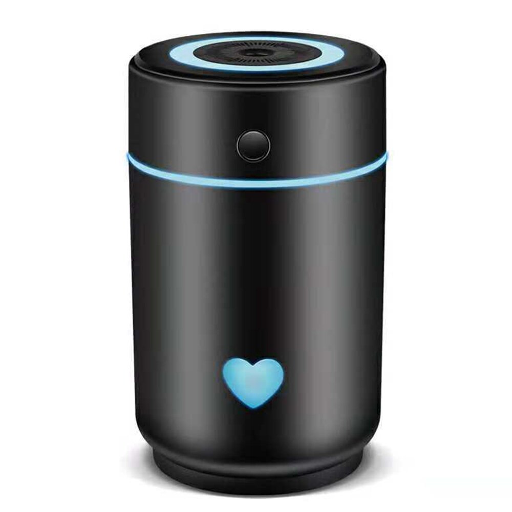 Cup Air Humidifier Car USB Charging Vehicle Difiuser Colorful Night Light Portable Humidificador Air Humidifier Aroma Lamp J002: Black