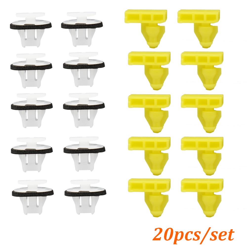 20 Stuks Auto Wheel Arch Surround Trim Clips Voor Nissan Juke X-Trail T31 Murano Wing Moulding Auto Klinknagels 76882-JG10A 76847-JG00A