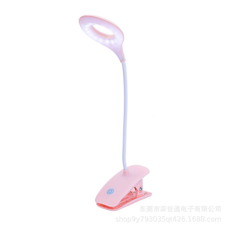 Led Clip Usb Opladen Bureaulamp Slaapkamer Werk Nachtkastje Boek Lamp Creatieve 3-Niveau Dimmen: pink