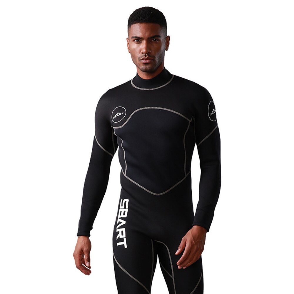 Wetsuits 3Mm Neopreen Full Scuba Duikpakken Surfen Zwemmen Lange Mouwen Warm Houden Terug Zip Een Stuk Set Koud-Proof Badpak
