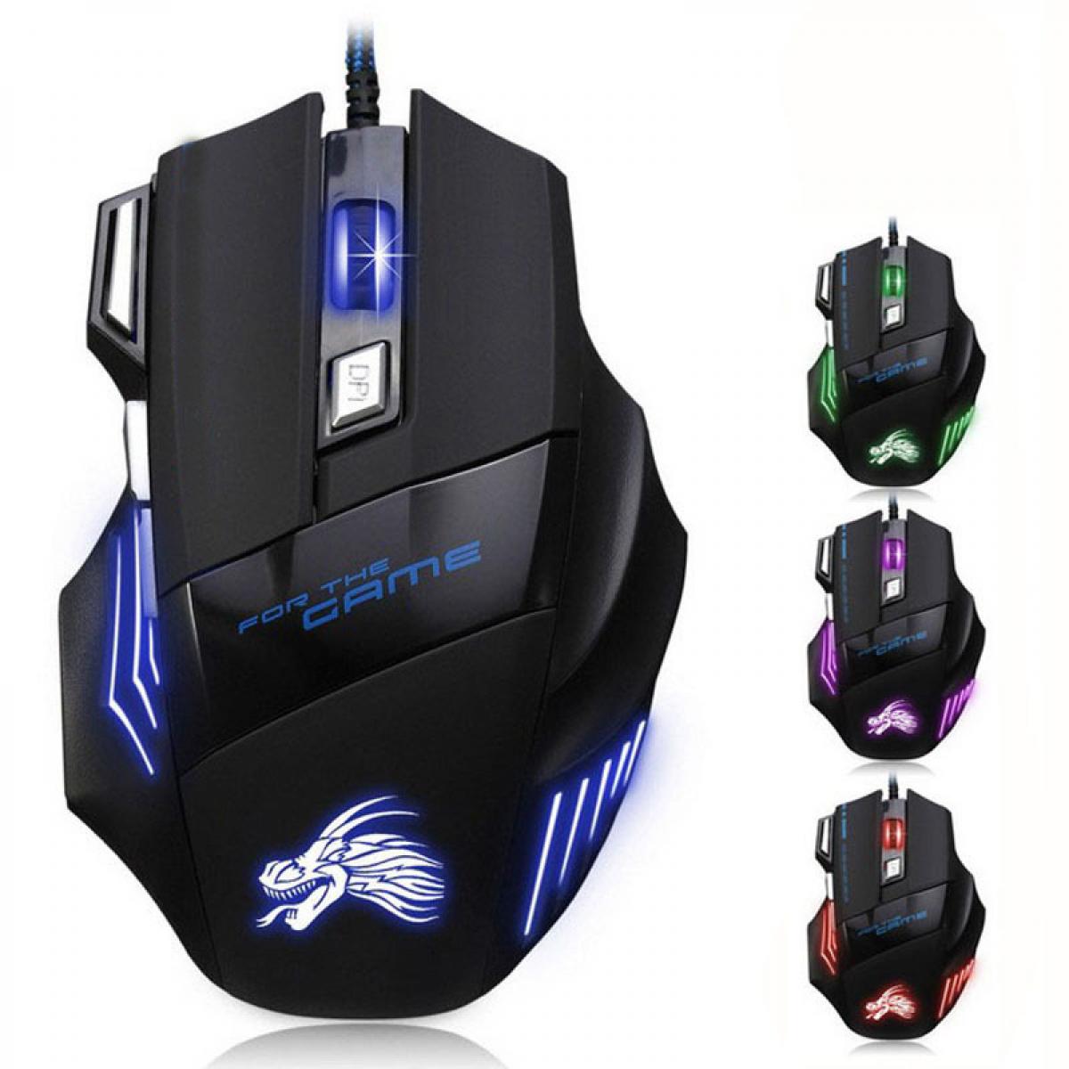 Computer Mouse Gamer Ergonomic Gaming Mouse USB Wired Game Mause 5500 DPI Silent Mice With LED Backlight 6/7 ButtonFor PC Laptop