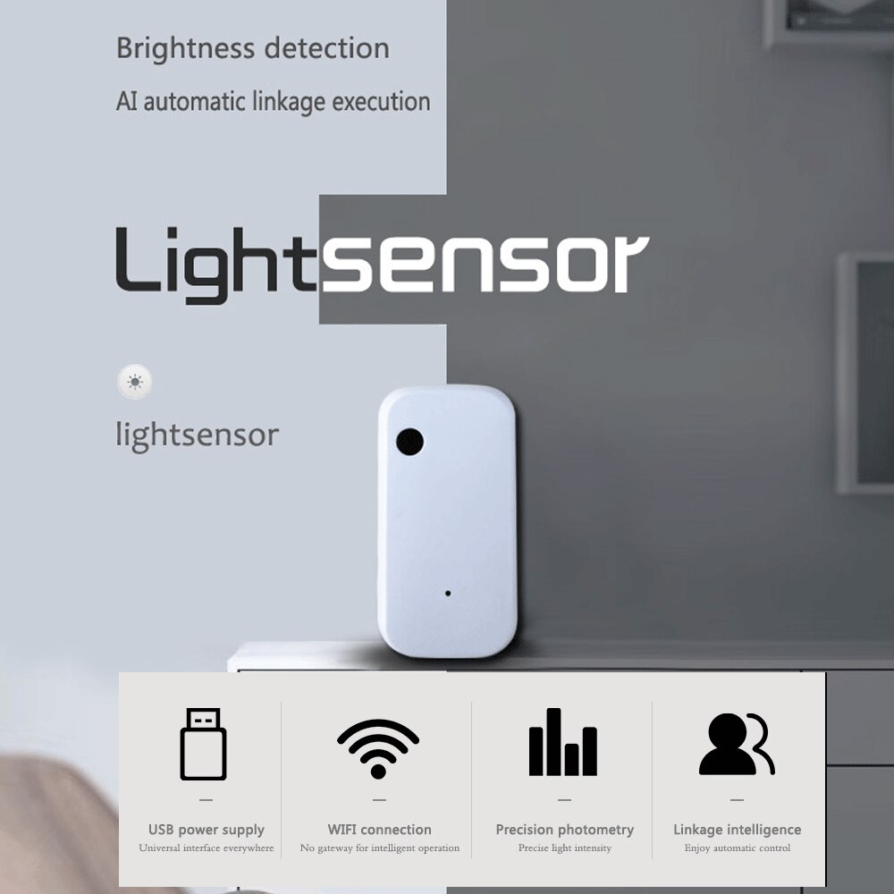 Tuya Smart Wifi Licht Sensor Intelligent Light Sensor Hefinrichting Met Tuya Smart Apparaat Slimme Leven Verlichting Automatisering
