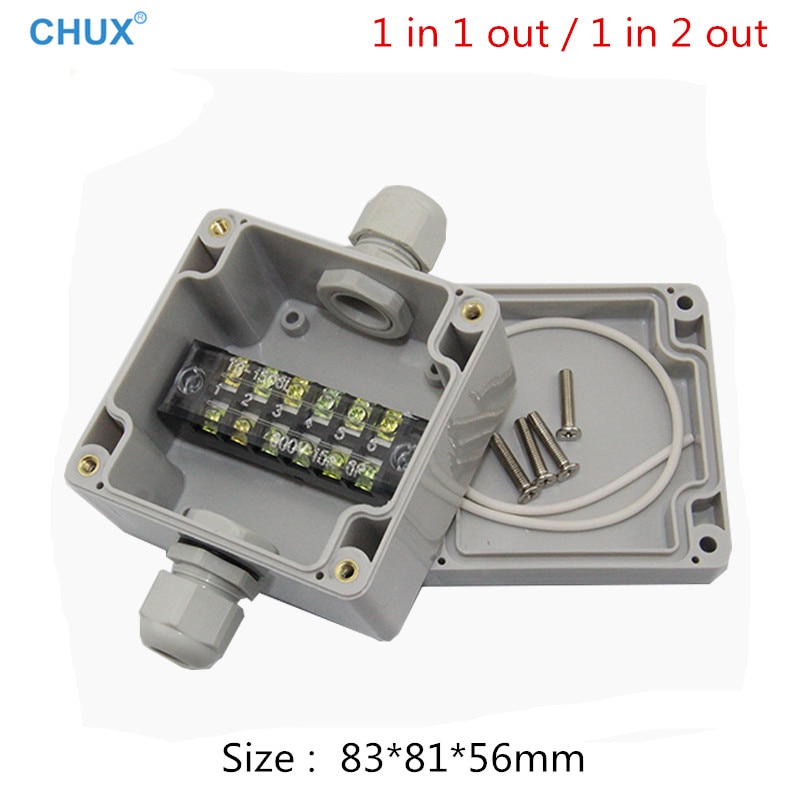 Waterproof Electrical Outdoor Junction Box with terminal 83*81*56mm Sealed Switch Plastic Enclosure Case Electrical Box