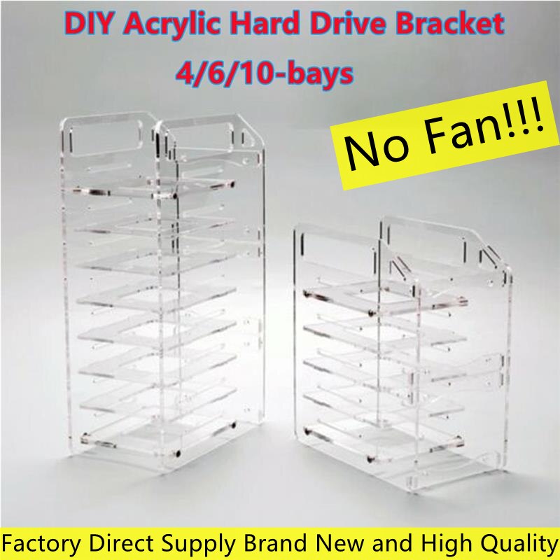 support de disque dur en acrylique, étagère transparente pour ordinateur de bureau, boîte de rangement externe pour disque dur HDD