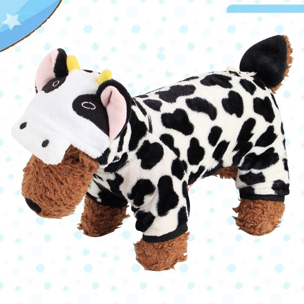 Dog Cow Costume Adorable Puppy Clothing Cow Style Hoodie and Comfortable Jumpsuits for Small Dog(XL)