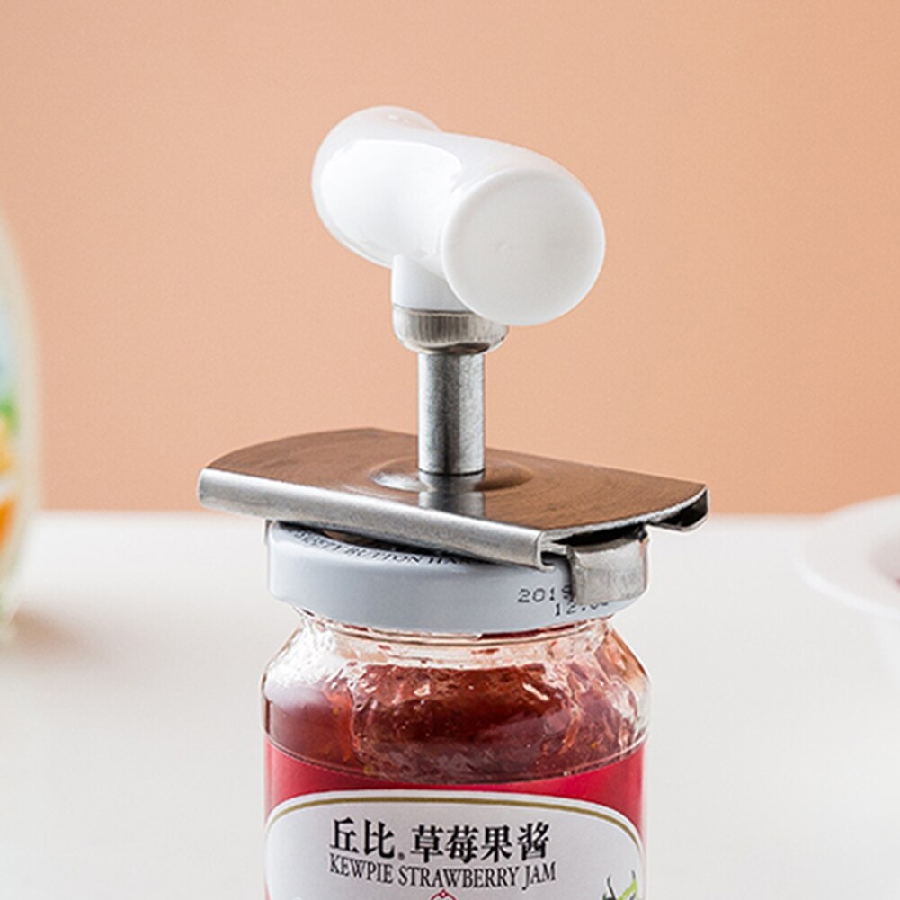 Herramientas para abrir latas, tapa de acero inoxidable, fácil de usar, abridor Manual de tarros, tapas ajustables de 1-3,7 pulgadas para Cocina