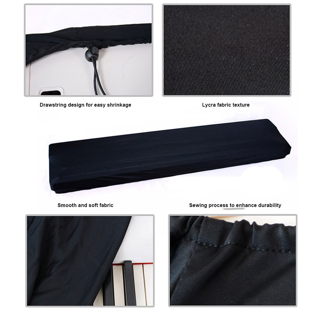 Electric Digital Piano Keyboard Cover Dustproof Elastic Adjustable For 61 73 76 88 Key AC889