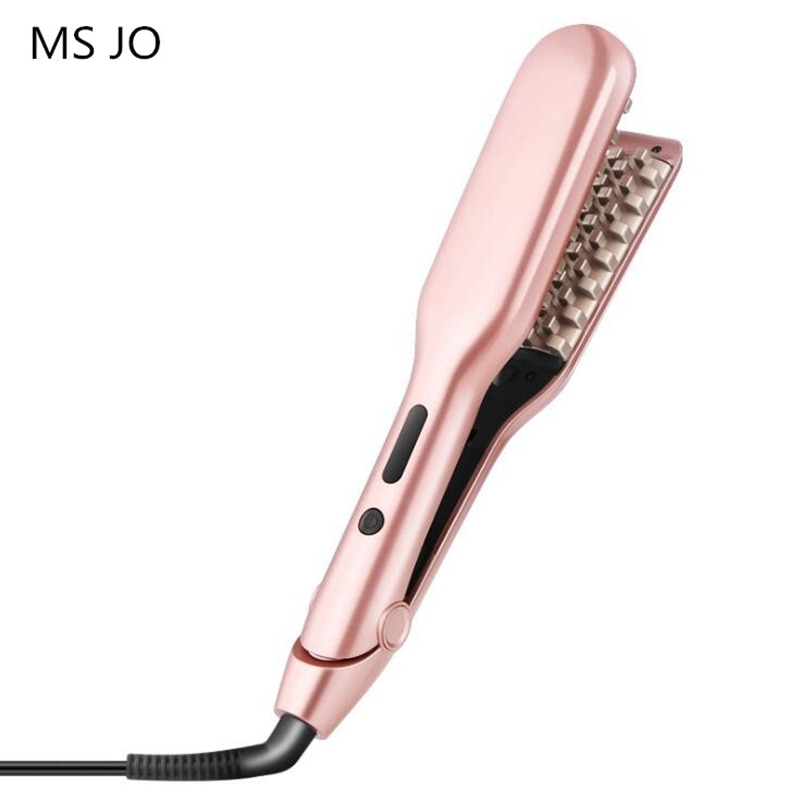 Piastra per capelli volumizzante piastra per capelli volume duraturo piegatore onde spazzole per mais strumenti per lo messa in piega di bellezza: Oro rosa