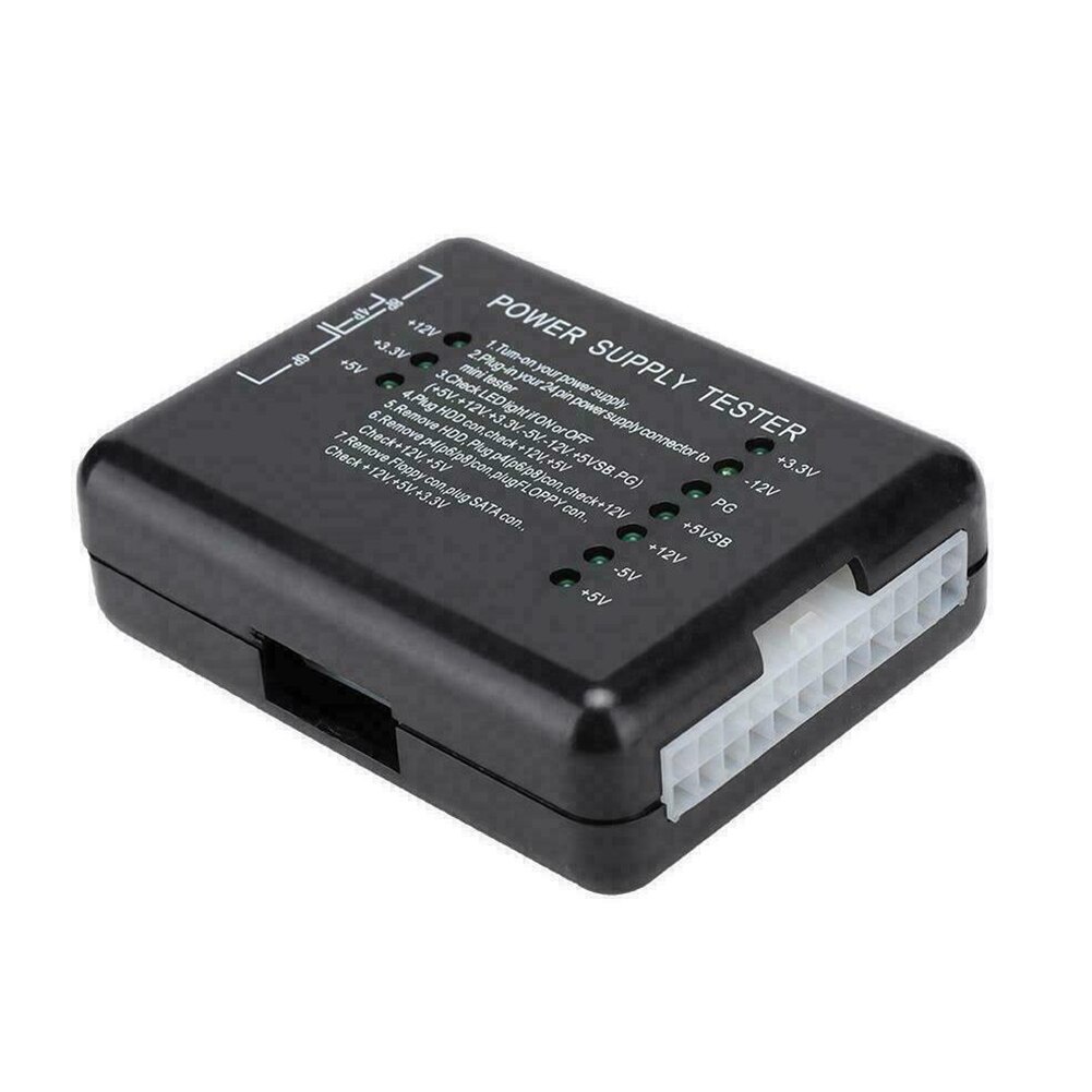 Fault Detection Check PC Computer Led Measuring HDD Power Supply Tester Mini Meter 12V 5V 3.3V SATA 20/24 Pin PSU ATX Accurate