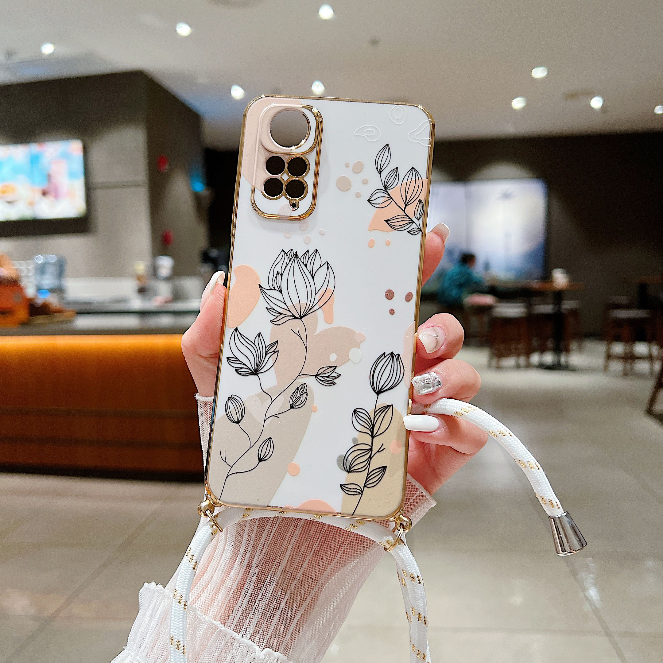 Samsung Galaxy M33 5G Plating Siliconen Telefoonhoes Voor Samsung Galaxy M33 5G Anti-Kras Camera Bescherming Zachte Achterkant: Beige