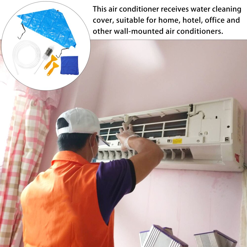 1 Set Air Conditioning Cleaner AC Wash Bag DIY Dust Washing Clean Protector Tool Air Conditioner Cleaning Cover Kit