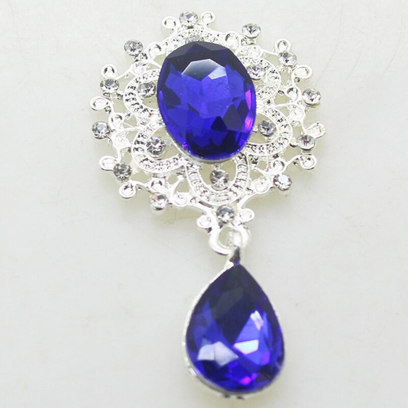 45*25mm Acrylic Rhinestone Brooch 10pcs/Set of Crystal Jewelry Gorgeous Wedding Decoration: 9