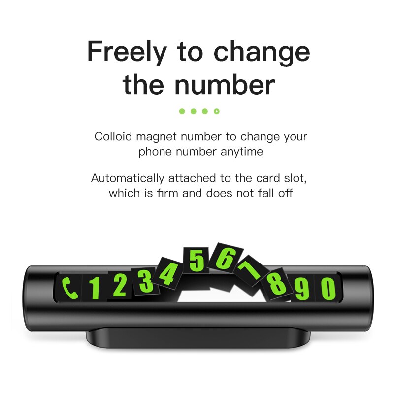 Kuulaa Auto Tijdelijke Parkeerkaart Telefoon Nummer Houder Auto Park Mobiele Telefoon Nummer Plaat Auto Numbers Stickers