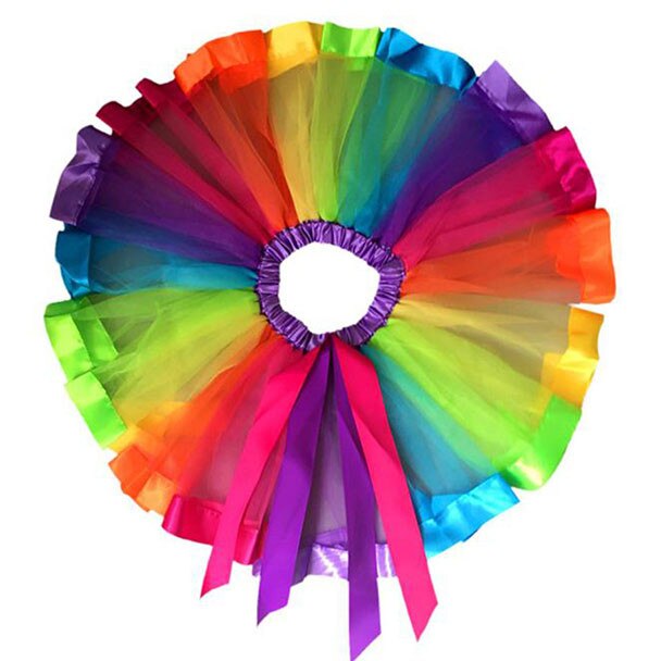 Mädchen freundlicher Petticoat Regenbogen Pettiskirt Bowknot Felsen Ballettröckchen Dancewear