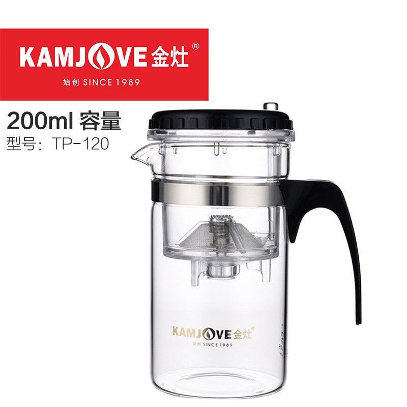 200Ml 500Ml 1000Ml Kamjove Hittebestendig Glas Cup Theepot Kungfu Thee Sets Bloem Mok Cup fles Met Druk Op Knop: TP-120