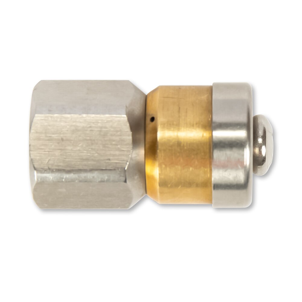 G1/4“ Sewer Drain Rotation Spray Nozzle Pressure Washer Drain Cleaning Nozzle Sewer Pipe Hose Rotating Spinning Jet Nozzle