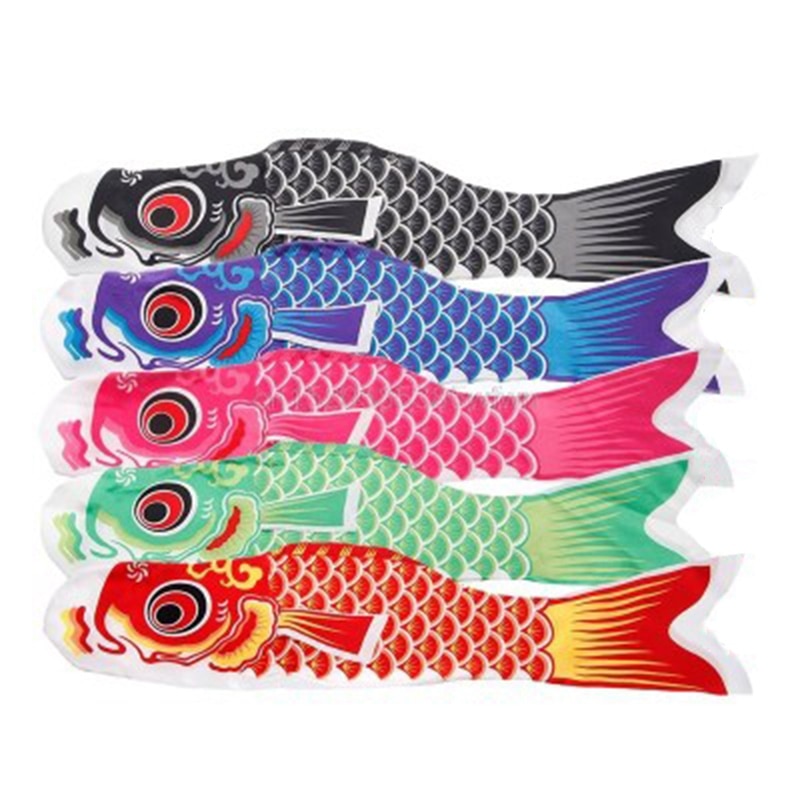 Japanischen Karpfen Windsack Stromer Fisch Flagge Drachen Karikatur Fisch Bunte Windsack Karpfen Wind Socke Flagge Koinobori 150cm